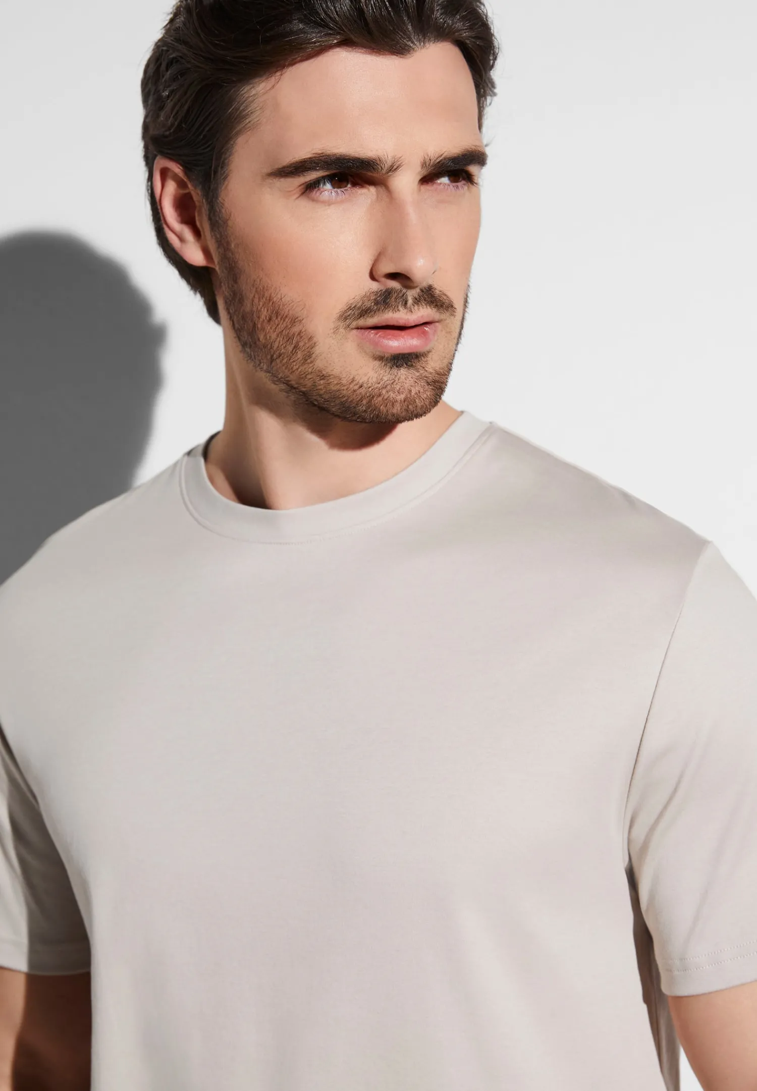 Pyjamas|Supreme Green Cotton-Zimmerli Swiss Traveller SetManches courtes - sand-navy