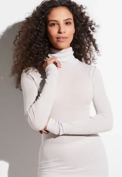 Wool & Silk|T-Shirts À Manches Longues-Zimmerli Wool & SilkCol roulé à manches longues - dove