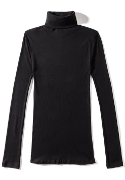 Wool & Silk|T-Shirts À Manches Longues-Zimmerli Wool & SilkCol roulé à manches longues - black