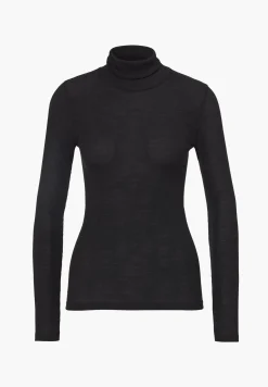 Wool & Silk|T-Shirts À Manches Longues-Zimmerli Wool & SilkCol roulé à manches longues - black