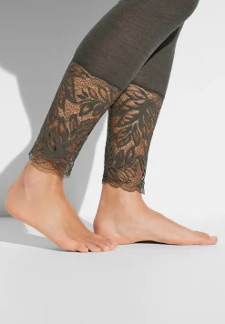 Wool & Silk|Leggings-Zimmerli Wool & SilkLeggings - black olive