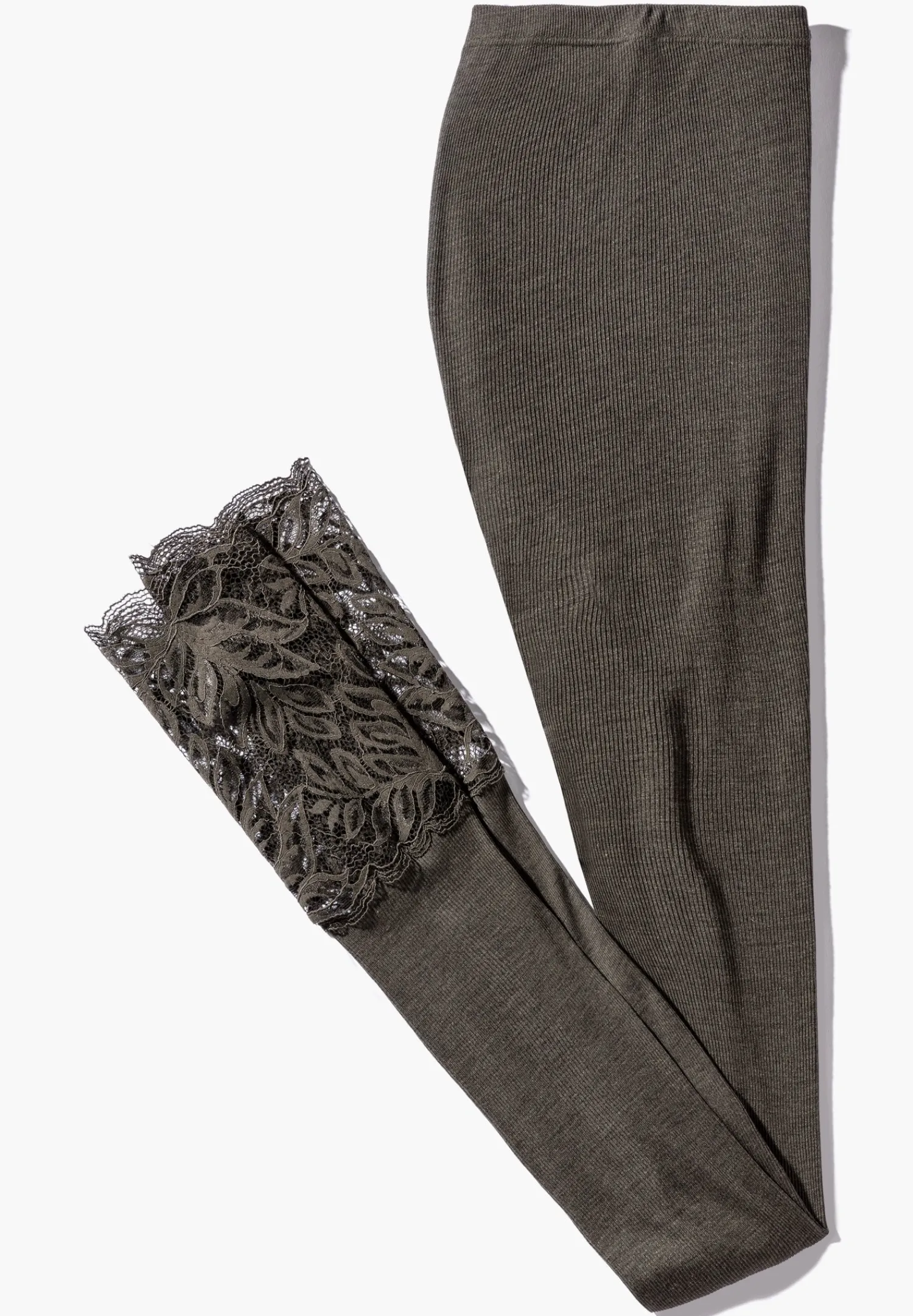 Wool & Silk|Leggings-Zimmerli Wool & SilkLeggings - black olive