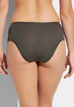 Wool & Silk|Slips-Zimmerli Wool & SilkSlip - black olive