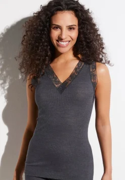 Wool & Silk|Tops-Zimmerli Wool & SilkTop - anthrazit