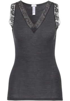 Wool & Silk|Tops-Zimmerli Wool & SilkTop - anthrazit