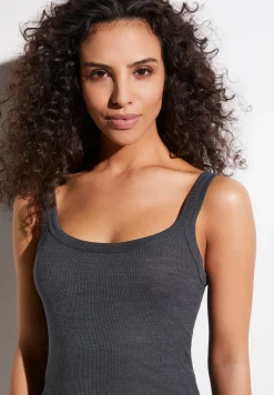 Wool & Silk|Tops-Zimmerli Wool & SilkTop - anthrazit