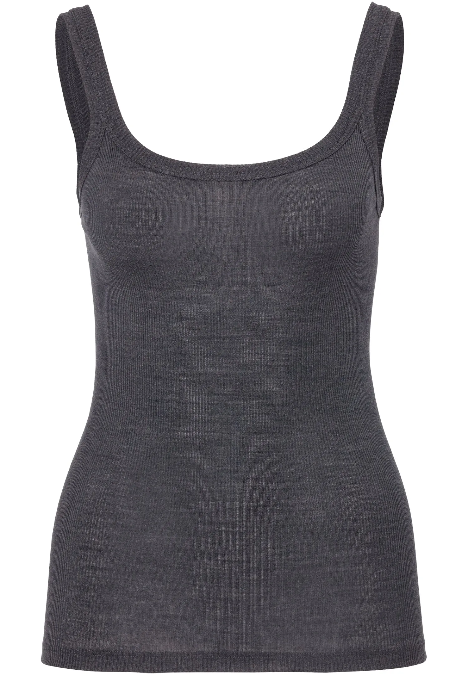 Wool & Silk|Tops-Zimmerli Wool & SilkTop - anthrazit