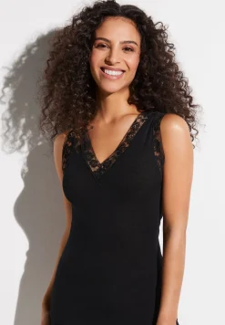Wool & Silk|Tops-Zimmerli Wool & SilkTop - black
