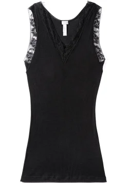 Wool & Silk|Tops-Zimmerli Wool & SilkTop - black