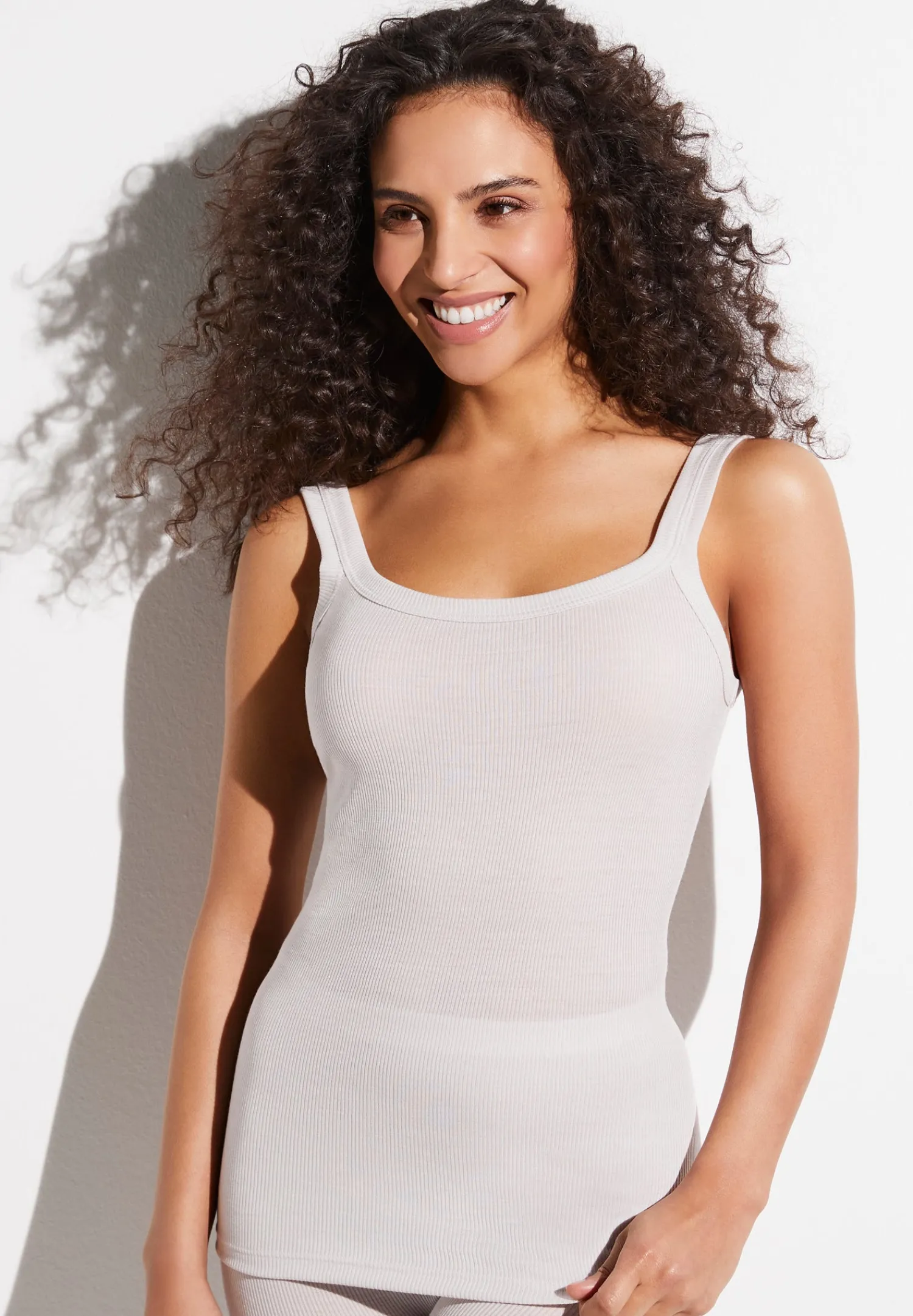 Wool & Silk|Tops-Zimmerli Wool & SilkTop - dove