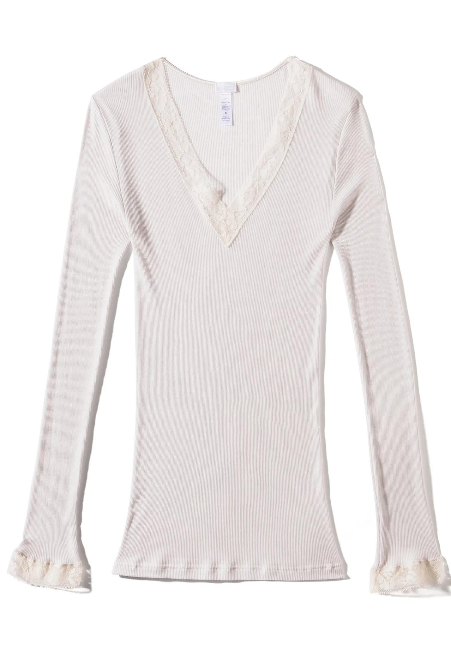 Wool & Silk|T-Shirts À Manches Longues-Zimmerli Wool & SilkT-Shirt à manches longues col en V - dove