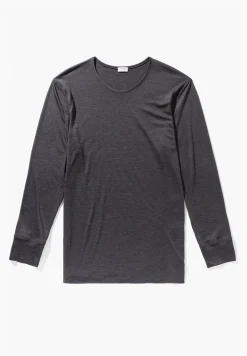 Wool & Silk|T-Shirts Manches Longues-Zimmerli Wool & SilkT-Shirt à manches longues - charcoal