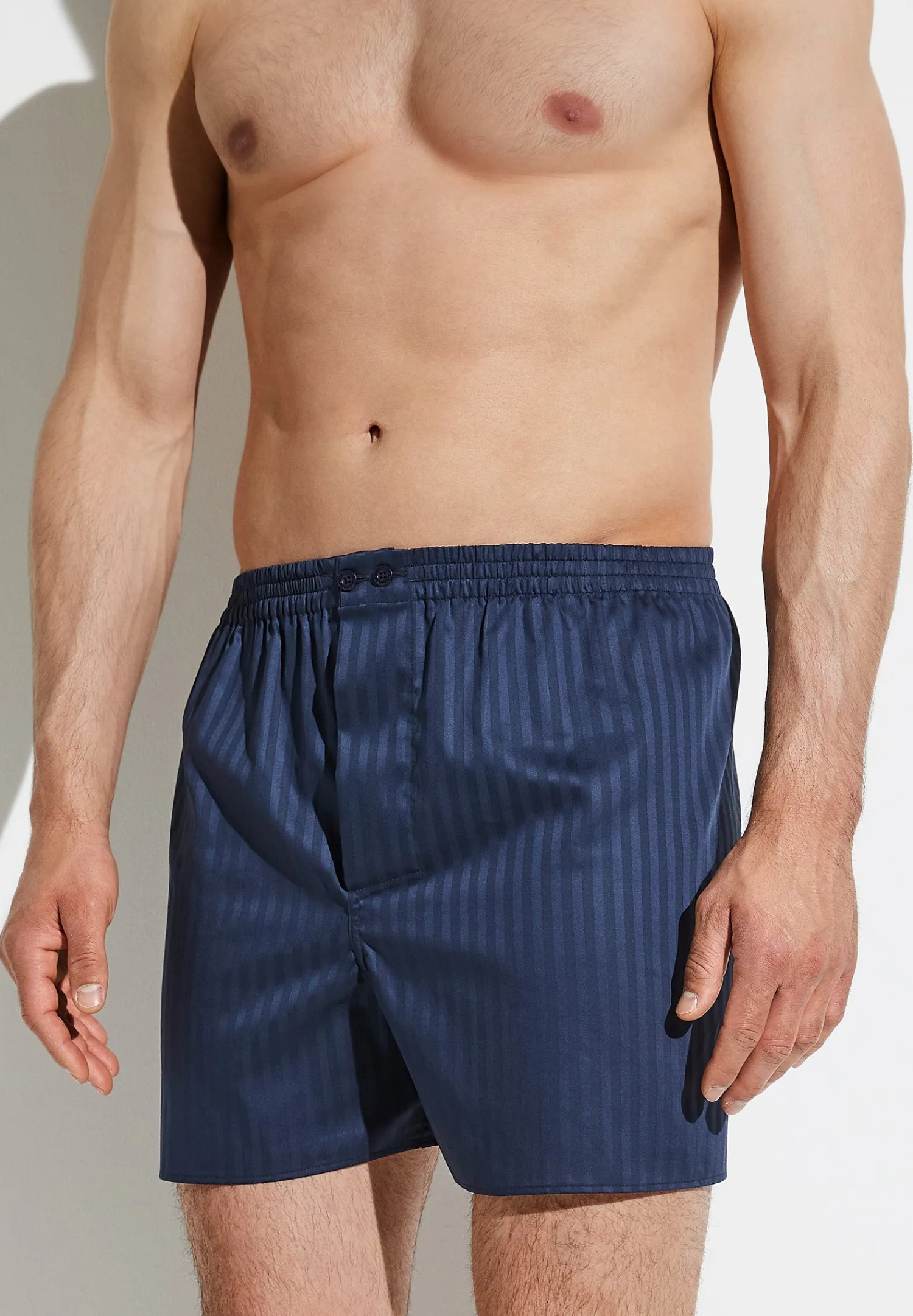 Woven Nightwear|Boxershorts-Zimmerli Woven NightwearBoxer Shorts - navy
