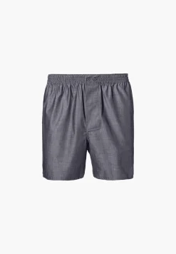 Woven Nightwear|Boxershorts-Zimmerli Woven NightwearBoxer Shorts - dark grey mélange