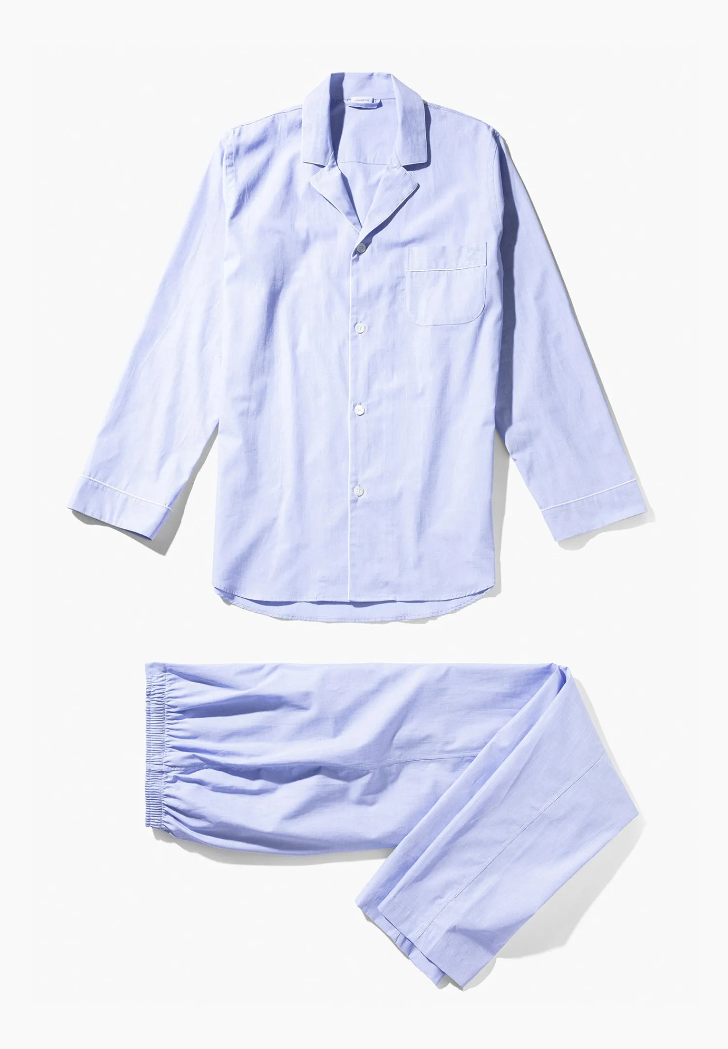 Woven Nightwear|Pyjamas-Zimmerli Woven NightwearPyjama longues - light blue
